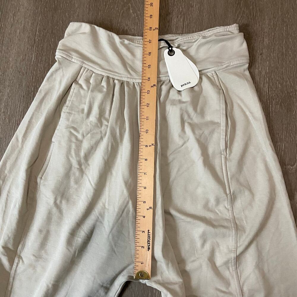 Prana Mindful Movement Harem Pant Women's M Almond Relaxed Mid Rise Tapered Leg - Picture 9 of 12